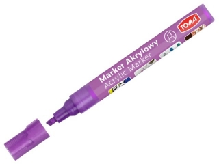 Marker akrylowy, fibrowa końcówka ścięta 2-5mm, 22 kolorów fioletowy metalic