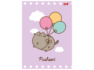 Zeszyt A4 32 kartki krata okadka laminowana 70 g/m2 PUSHEEN [opakowanie=15szt]