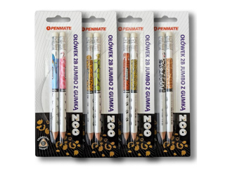 PENMATE O��WEK TR�JK�TNY JUMBO 2B 160 MM Z GUMK� ZOO 2 SZT. NA BLISTRZE