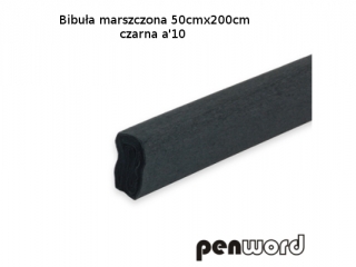 BIBUŁA MARSZCZONA 50x200cm CZARNA a10 AC-51 (SZPSH)