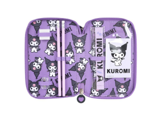 Pi�rnik szkolny potr�jny z wyposa�eniem KUROMI VIOLET