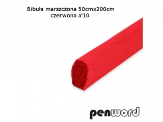 BIBUŁA MARSZCZONA 50x200cm CZERWONA a10 AC-21 (SZPSH)