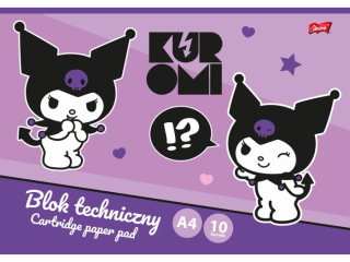 Blok techniczny A4 10 kartek ok�adka kredowana 190 g/m2 KUROMI [opakowanie=10szt]