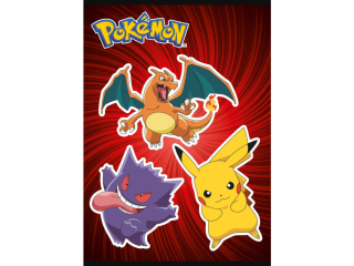 Zeszyt A5 16 kartek krata okadka laminowana 70 g/m2 POKEMON [opakowanie=15szt]