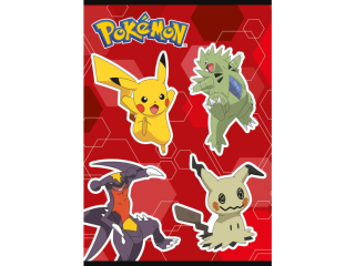 Zeszyt A5 32 kartki krata okadka laminowana 70 g/m2 POKEMON [opakowanie=15szt]
