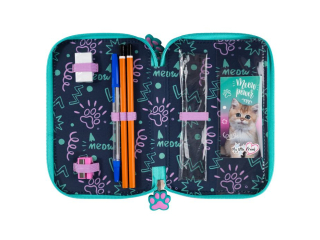Pi�rnik szkolny potr�jny z wyposa�eniem MY LITTLE FRIEND, KITTY PARTY