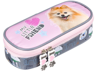Piórnik saszetka usztywniona z wewnętrzną klapką PCL1 MY LITTLE FRIEND, SWEET POMERANIAN