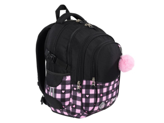 Plecak 4 komorowy 17" BP1 PINK CHECKERED