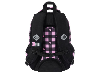Plecak 3 komorowy 15" BP26 PINK CHECKERED