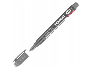 Marker olejowy TOMA, cienka fibrowa ko�c�wka 1, 5mm, 17 kolor�w - antracyt [opakowanie=12szt]TO-441 antracyt