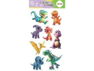 Tatua�e zmywalne DINO, rozm. 100x200 mm, Happy Color [opakowanie=10szt]
