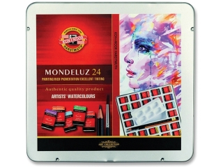 KIN FARBY AKWARELOWE MONDELUZ 01636S/4 8G 24 KOL OP. METALOWE