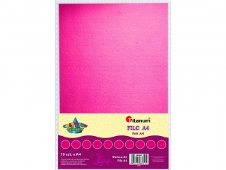 Filc A4 2mm 200g 10szt. różowy TITWLK
