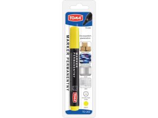 Marker permanentny TOMA ��ty, blister 1szt.