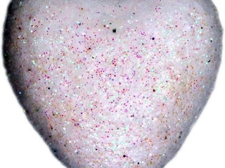Serca brokatowe biae mix rozmiarw (2/4cm) 18szt.