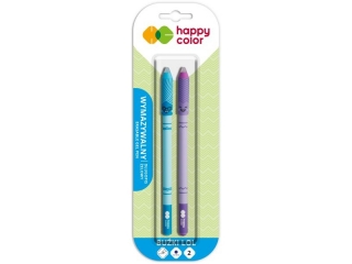 Długopis wymazywalny Buźki LOL, 0.5mm, niebieski, 2 szt. na blistrze, Happy Color