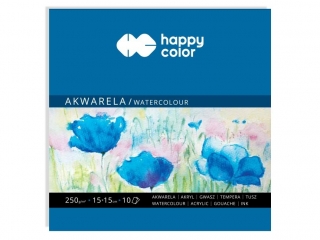 Blok akwarelowy, Art., 15x15, 10 ark, 250g, Happy Color [opakowanie=5szt]