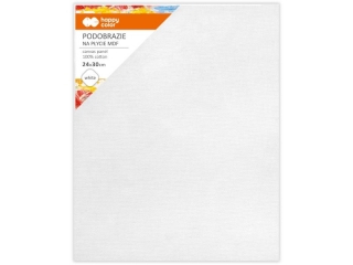 Podobrazie bawełniane 24x30, impregnowane białe, tablica malarska MDF 4mm, Happy Color