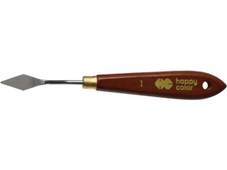 Szpachelka malarska nr 1, uchwyt drewno bukowe, w op. z zawieszką, Happy Color