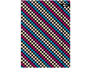 Teczka kartonowa z gumk, SKATE, szachow.mix, 24x31cm, Happy Color [opakowanie=10szt]