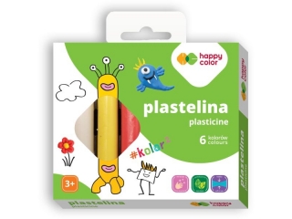 Plastelina szkolna okrągła, 6 kolorów, Happy Color