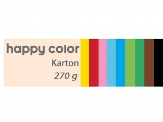Karton kolorowy MIX, 270g, B1, 20 ark, 10 kolorów, Happy Color