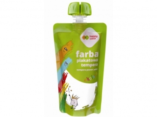 Farba plakatowa tempera, 100ml, biały, Happy Color