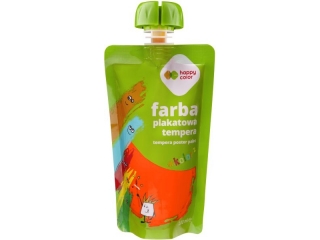 Farba plakatowa tempera, 100ml, neon pomarańczowy, Happy Color