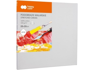 Podobrazie malarskie baweniane 20X20cm, ptno 330gsm, Happy color [opakowanie=4szt]