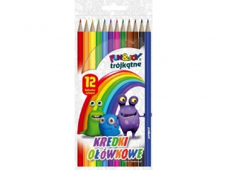 KREDKI OŁÓWK.TRÓJKĄTNE 12KOL.