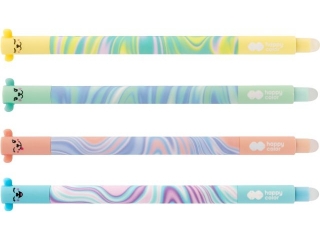 Dugopis wymazywalny Pastel Twist (Uszaki), 0.5mm, niebieski, Happy Color [opakowanie=12szt]