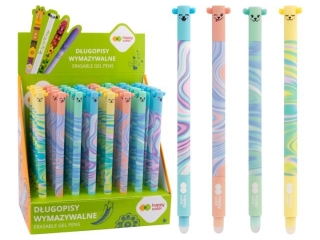 Długopis wymazywalny Pastel Twist (Uszaki), 0.5mm, niebieski, 40 szt. w opak, Happy Color