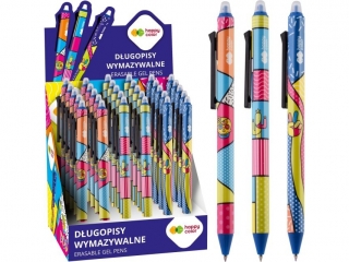 Display - Długopis wymazywalny POP, automatyczny, 0, 5 mm, niebieski, 30 szt, Happy Color