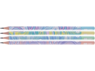 Ołówek trójkątny, 2B, Pastel Twist, 72 szt. w kubku, Happy Color