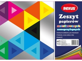 WYCINANKA SAMOPRZYLEPNA METALIZOWANA A5/8k. REXUS [opakowanie=10szt]