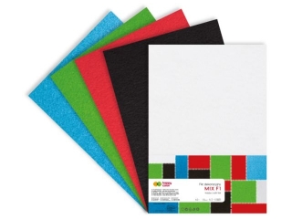 Filc dekoracyjny, 30x40 cm, 1, 5 mm, 5 ark., MIXA1, Happy Color