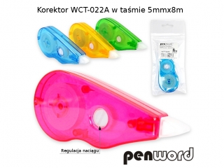 KOREKTOR WCT-022A W TAMIE 5mmX8m Z REGULACJ NACIGU [opakowanie=24szt](SZPSH)