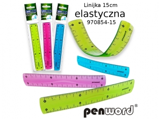 LINIJKA 15cm ELASTYCZNA 970845-15/1181 [opakowanie=24szt](SZPSH)