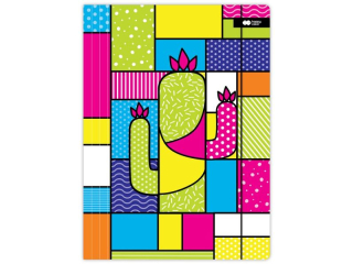 Teczka kartonowa z gumk, POP, kaktus, 24x31cm, Happy Color [opakowanie=10szt]