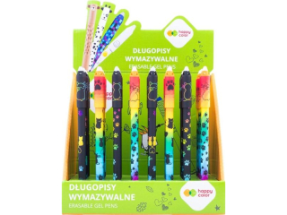 Długopis wymazywalny Miaow!, 0.5mm, niebieski, 40 szt. w displayu, Happy Color
