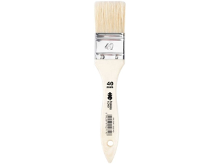 P�dzel hobby, szczecina, p�aski 40mm, Hobby Color [opakowanie=12szt]