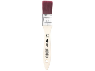 P�dzel hobby syntetyk, red wine, p�aski 27mm, Happy Color [opakowanie=12szt]