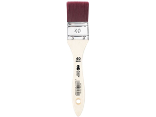 P�dzel hobby syntetyk, red wine, p�aski 40mm, Happy Color [opakowanie=12szt]