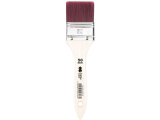 P�dzel hobby syntetyk, red wine, p�aski 50mm, Happy Color [opakowanie=12szt]