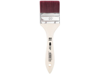 P�dzel hobby syntetyk, red wine, p�aski 60mm, Happy Color [opakowanie=12szt]