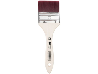 P�dzel hobby syntetyk, red wine, p�aski 70mm, Happy Color [opakowanie=12szt]