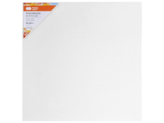 Podobrazie bawełniane 30x30, impregnowane białe, tablica malarska MDF 4mm, Happy Color