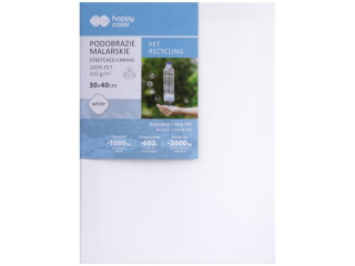 Podobrazie malarskie PET z recyclingu 30X40cm, ptno 420gsm, Happy color [opakowanie=4szt]