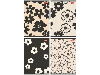 Zeszyt A5 80 kartek krata ok�adka laminowana lakier miejscowy UV 70 g/m2 MONO BLOOMS [opakowanie=10szt]