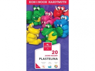 KIN PLASTELINA 1315S2 20 KOLORÓW 400G OP. KARTONOWE